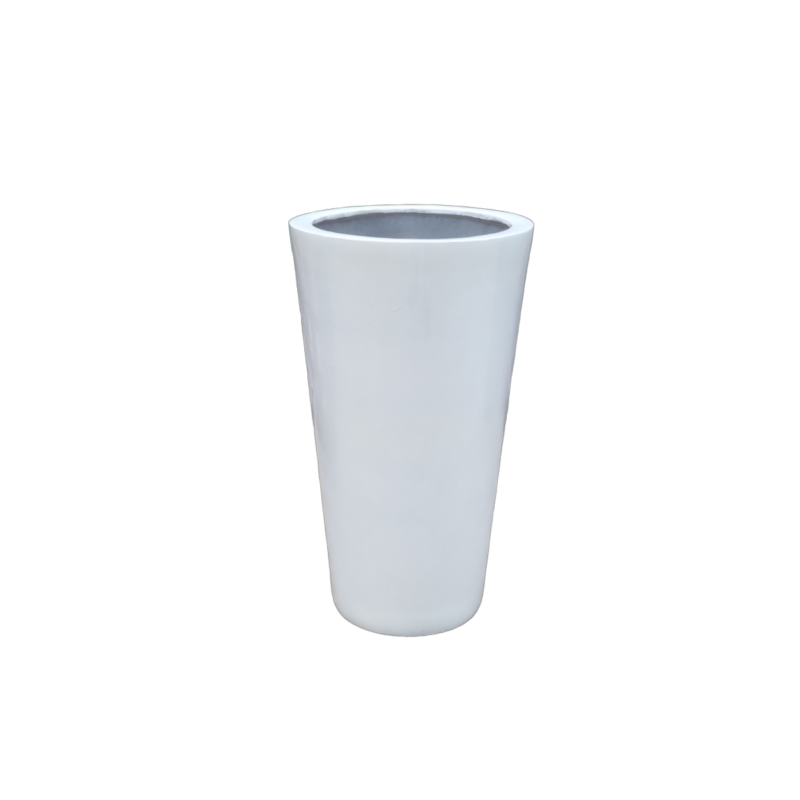 ADS 202 C B Fibreglass Pot White 40cm X 75cmH X 30cmB   ADS 202CB White Front E1693625366288 